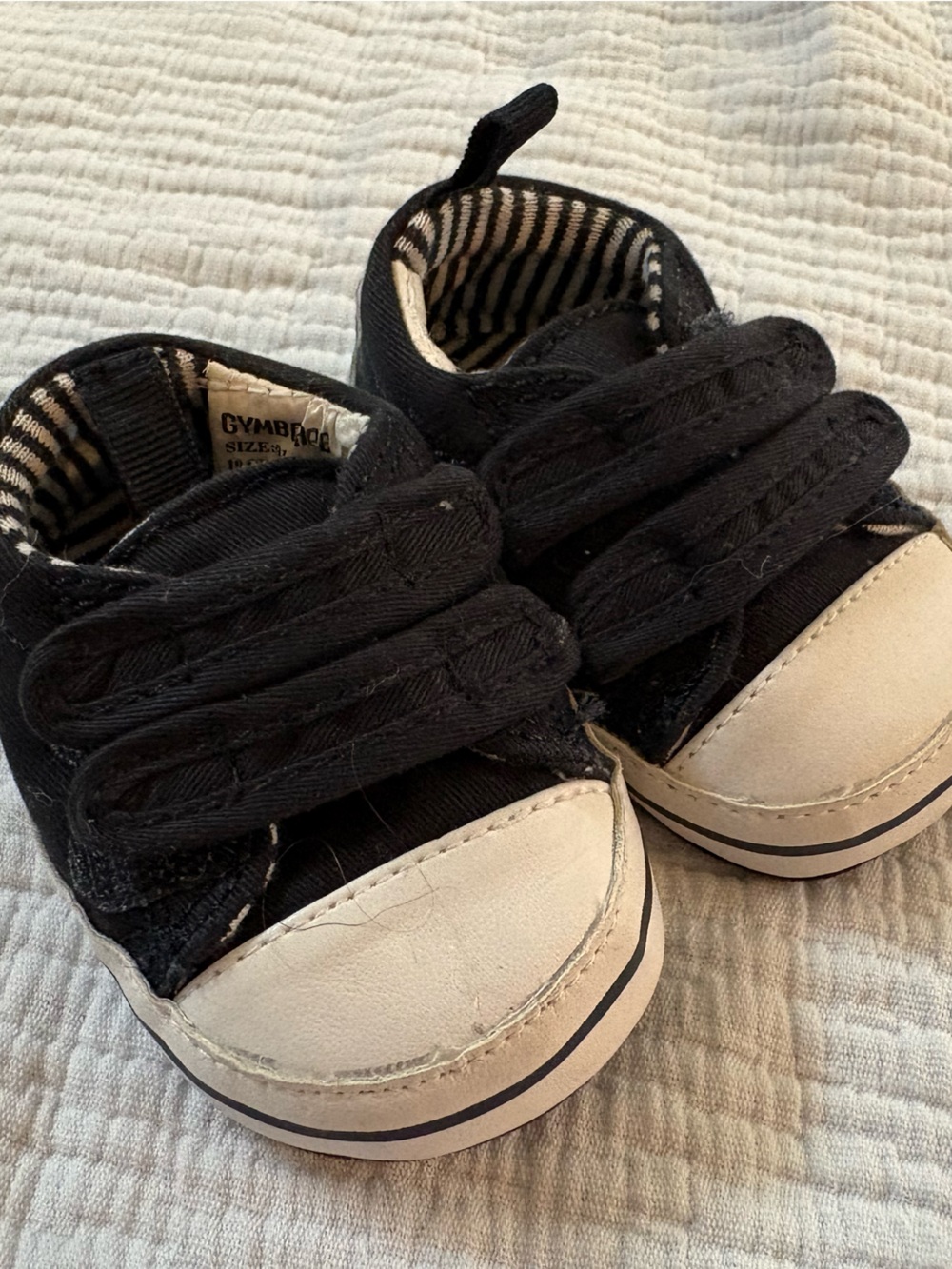 Gymboree Black and White Baby Canvas Sneakers